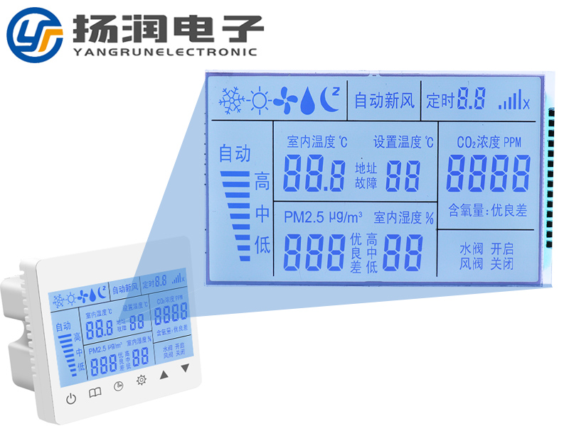 新風(fēng)機(jī)控制器LCD顯示屏