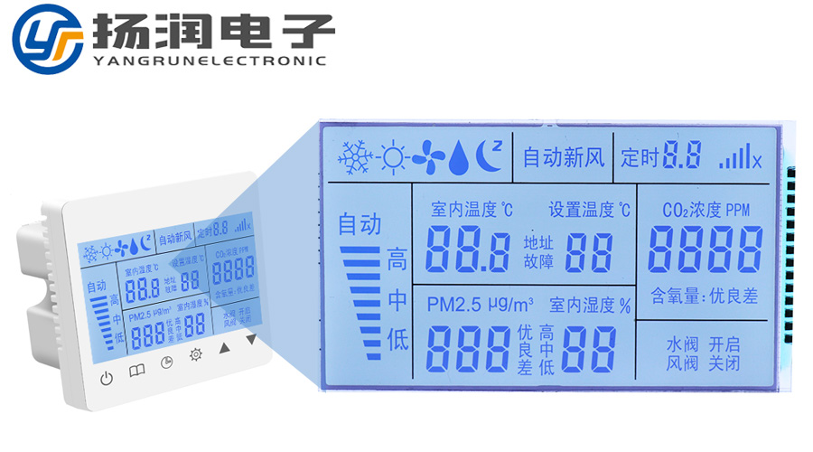 新風(fēng)機(jī)控制器LCD液晶顯示屏